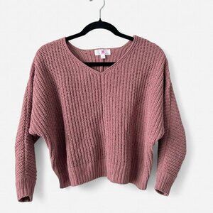 Chunky Knit V-Neck Sweater Chloe + Cyrus